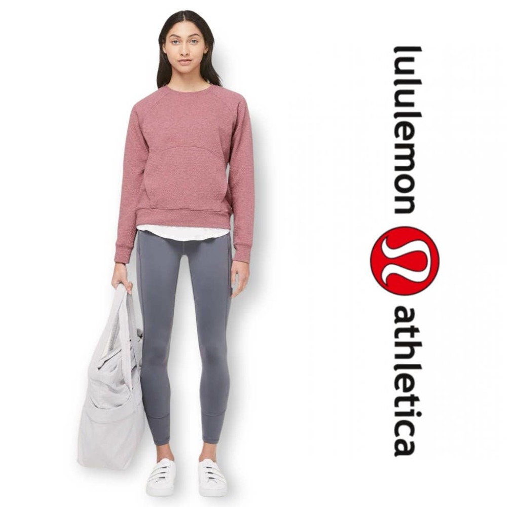 Lululemon Catch A Moment Crew Heathered So Merlot